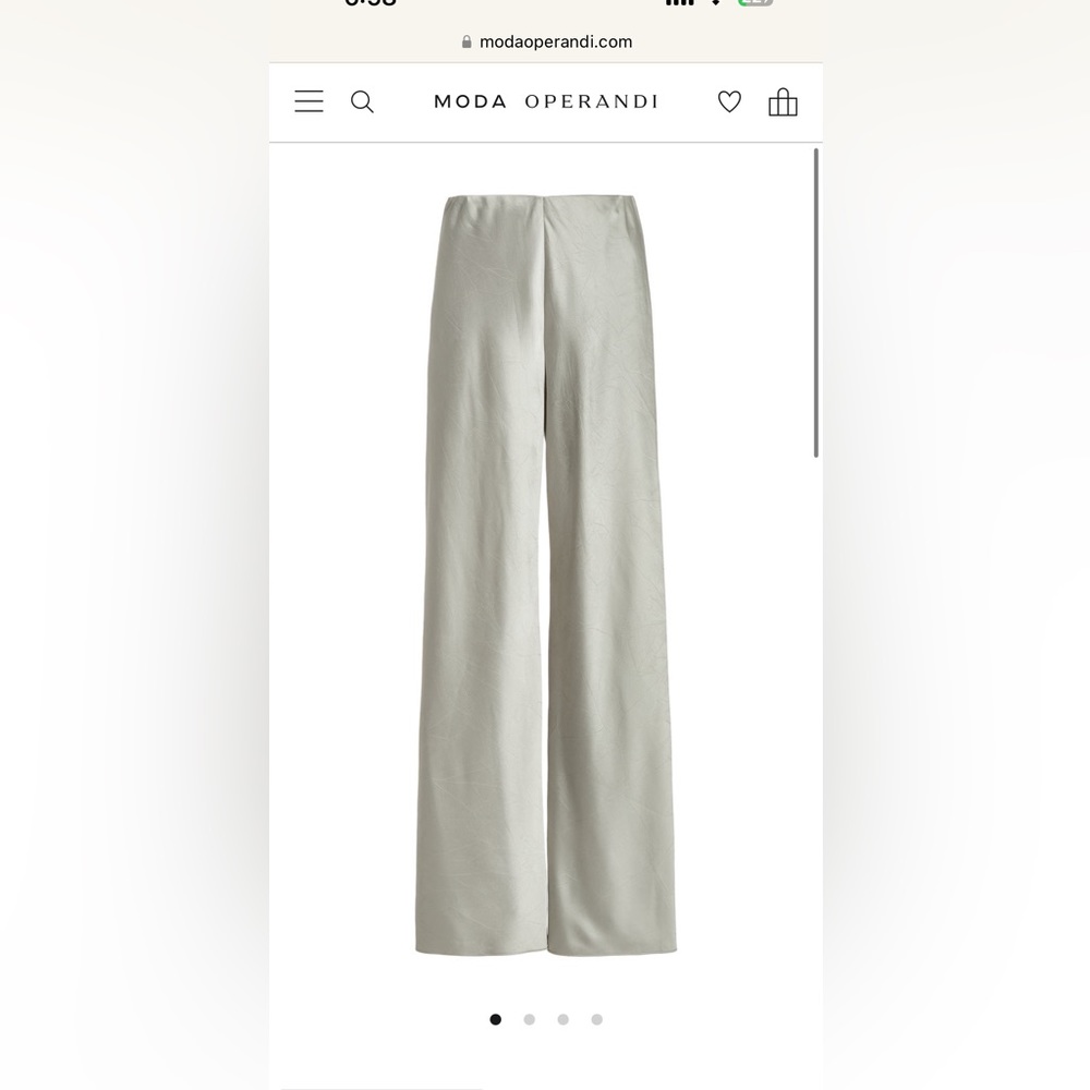 Vince Crushed satin wide leg pants